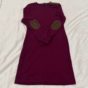 Ralph Lauren Burgundy 100% Cotton Dress